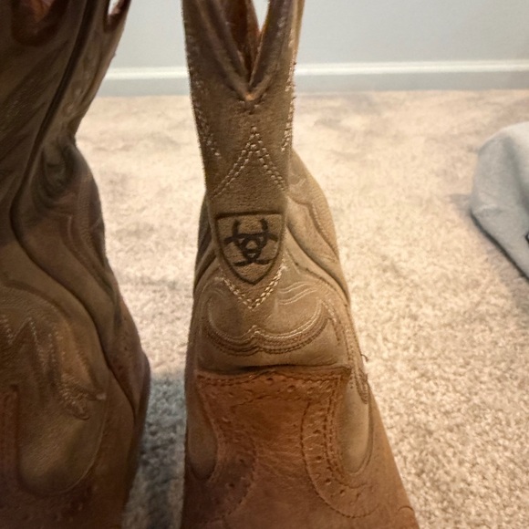 Ariat Mens (or Womens) Tan/Brown Western Cowboy Boots Size US 8EE Style 10002230 - Picture 9 of 16